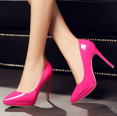 Stiletto pointed high heels